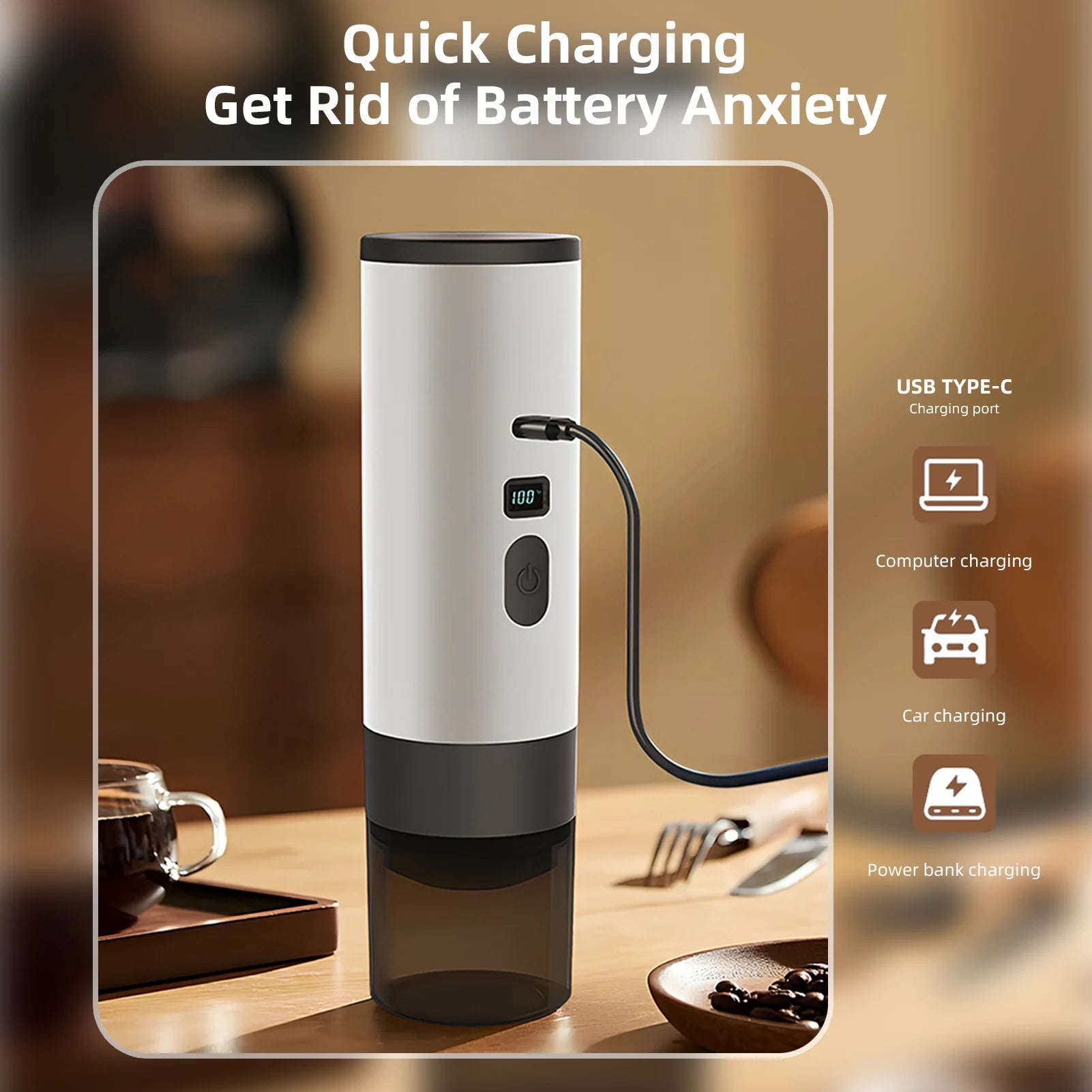 New Portable Coffee Maker  3-in-1 System Journey Brew™ Digital Display