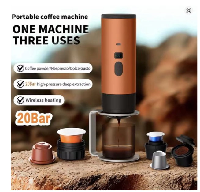 New Portable Coffee Maker  3-in-1 System Journey Brew™ Digital Display